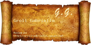 Groll Gabriella névjegykártya
